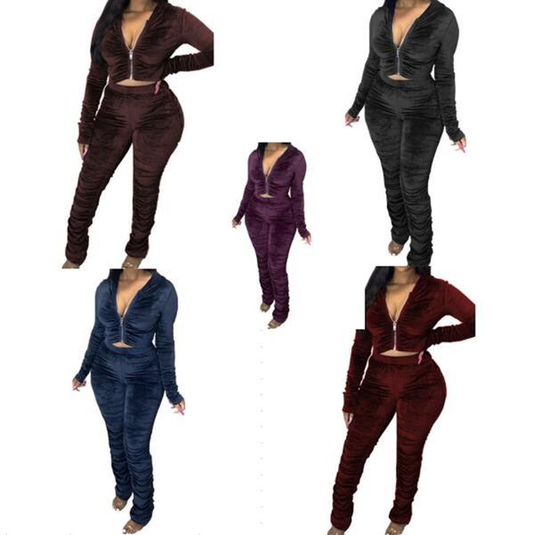 women tracksuit two piece matching suit trendy zipper hoodie draped velour hooded jacket coat crop pleated legging pants outfits f92911, Gray
women tracksuit two piece matching suit trendy zipper hoodie draped velour hooded jacket coat crop pleated legging pants outfits f92911, Gray