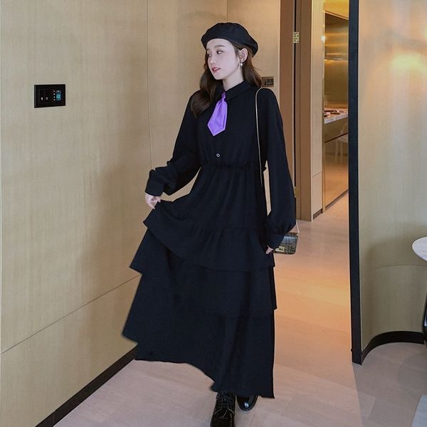 black sleeve dress autumn 2020 new cake design sensesmall dress skirtcake skirt long skirtnumber of age reduced long skirt ouyeh, Black;gray
black sleeve dress autumn 2020 new cake design sensesmall dress skirtcake skirt long skirtnumber of age reduced long skirt ouyeh, Black;gray