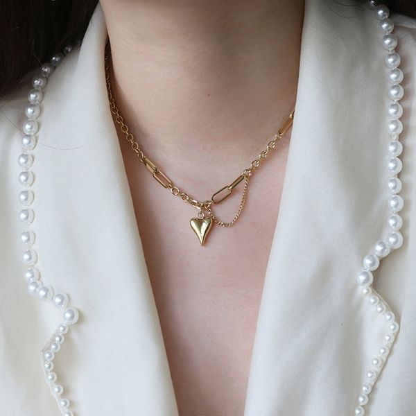 pendant necklaces womens titanium steel love necklace female small peach heart clavicle chain for party jewelry gifts, Silver
pendant necklaces womens titanium steel love necklace female small peach heart clavicle chain for party jewelry gifts, Silver