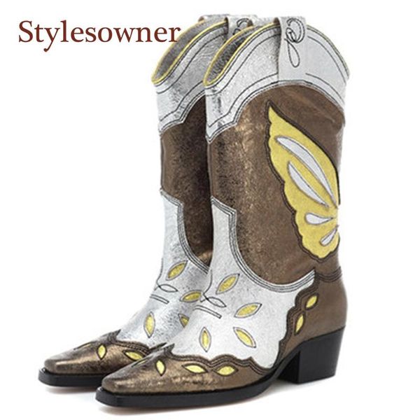 retro square toe thick-heel mixed color western cowboy boots genuine leather mid-calf slip-on woman boots fashion winter shoes, Black
retro square toe thick-heel mixed color western cowboy boots genuine leather mid-calf slip-on woman boots fashion winter shoes, Black