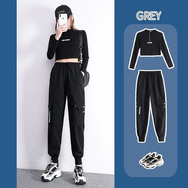korean shuffle jazz dress female sports suit student hip sportswear hop hip hop dance modern dance dress autumn lmw7x, Gray
korean shuffle jazz dress female sports suit student hip sportswear hop hip hop dance modern dance dress autumn lmw7x, Gray