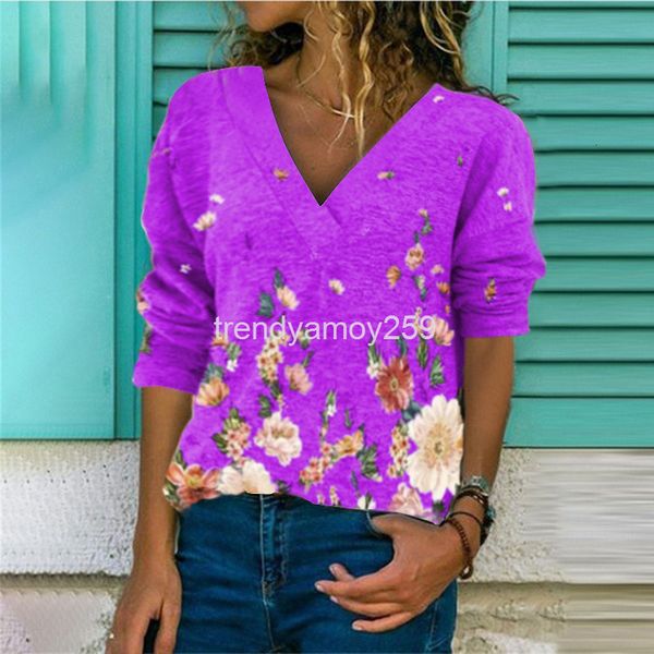women's t-shirt spring and autumn trend women's selling v-neck printed pullover long sleeve t-shirt, White
women's t-shirt spring and autumn trend women's selling v-neck printed pullover long sleeve t-shirt, White