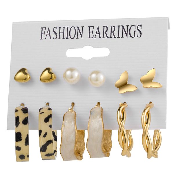 brand new s925 silver cross-border circle earrings creative retro pearl circle charm set 5-piece acrylic butterfly pendant earrings, Golden
brand new s925 silver cross-border circle earrings creative retro pearl circle charm set 5-piece acrylic butterfly pendant earrings, Golden