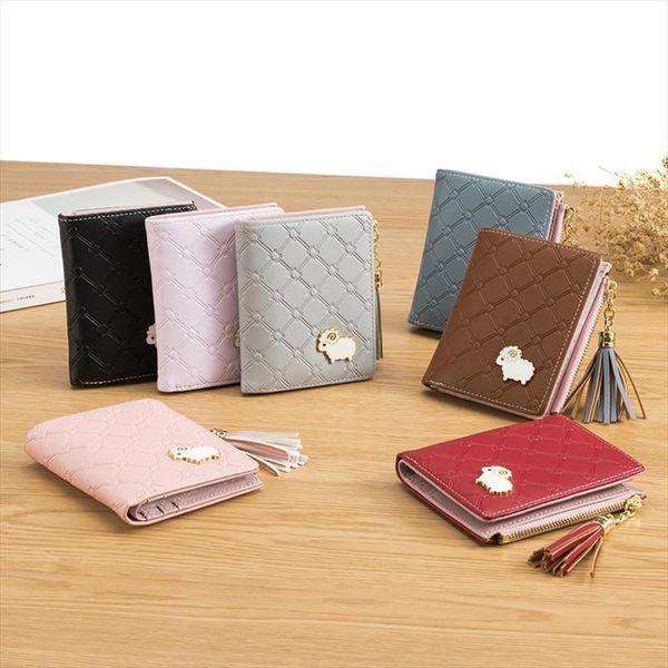 2019 new women wallets short cartoon coin purse lamb hardware tassel womens wallets and purses zipper purse carteira feminina, Red;black
2019 new women wallets short cartoon coin purse lamb hardware tassel womens wallets and purses zipper purse carteira feminina, Red;black