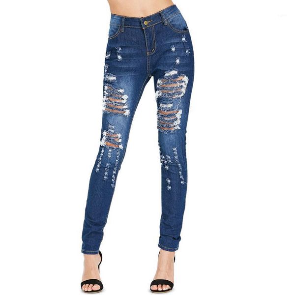 zipper high waisted distressed women's pencil jeans woman slim high waist hole ripped pants denim calf length jeans1, Blue
zipper high waisted distressed women's pencil jeans woman slim high waist hole ripped pants denim calf length jeans1, Blue