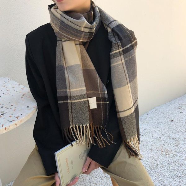 2021 korea design girls scarf women cashmere ins fashion plaid brown scarf warm winter foulard shawls wraps bandana, Blue;gray
2021 korea design girls scarf women cashmere ins fashion plaid brown scarf warm winter foulard shawls wraps bandana, Blue;gray