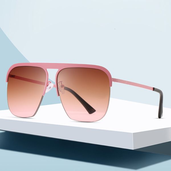 new style metal half frame fashionable men's and women's versatile sunglasses designer aws, White;black
new style metal half frame fashionable men's and women's versatile sunglasses designer aws, White;black