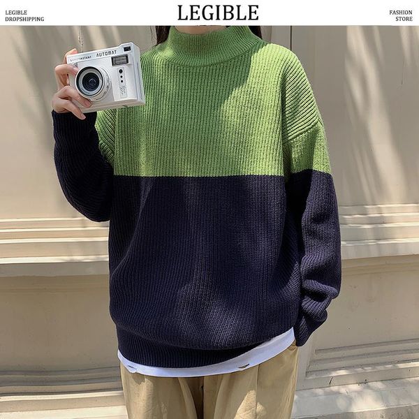 men's sweaters legible autumn winter sweater men loose mens knitted patchwork pullover male clothing, White;black
men's sweaters legible autumn winter sweater men loose mens knitted patchwork pullover male clothing, White;black