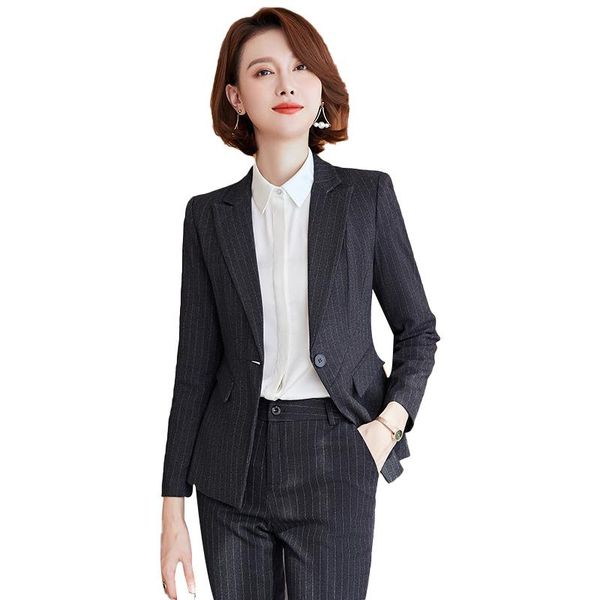 formal black blazer women business suits pant and jacket sets long sleeve office ladies work wear clothes, White 
formal black blazer women business suits pant and jacket sets long sleeve office ladies work wear clothes, White