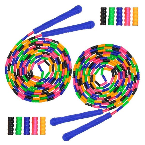 jump ropes 2 pcs multicolor double rope skipping set, fancy soft bamboo joint jumping rope, fitness equipment adjustable length
jump ropes 2 pcs multicolor double rope skipping set, fancy soft bamboo joint jumping rope, fitness equipment adjustable length
