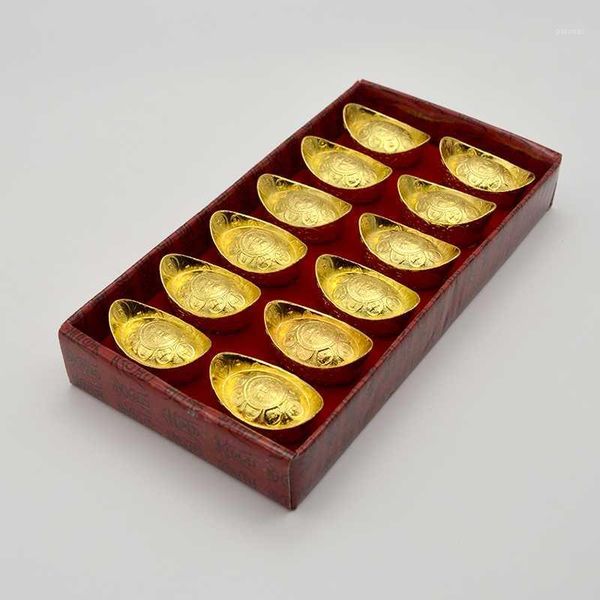 decorative objects & figurines 12 pieces mascot metal crafts feng shui auspicious lucky money gold ingot to fake something antique acer home
decorative objects & figurines 12 pieces mascot metal crafts feng shui auspicious lucky money gold ingot to fake something antique acer home