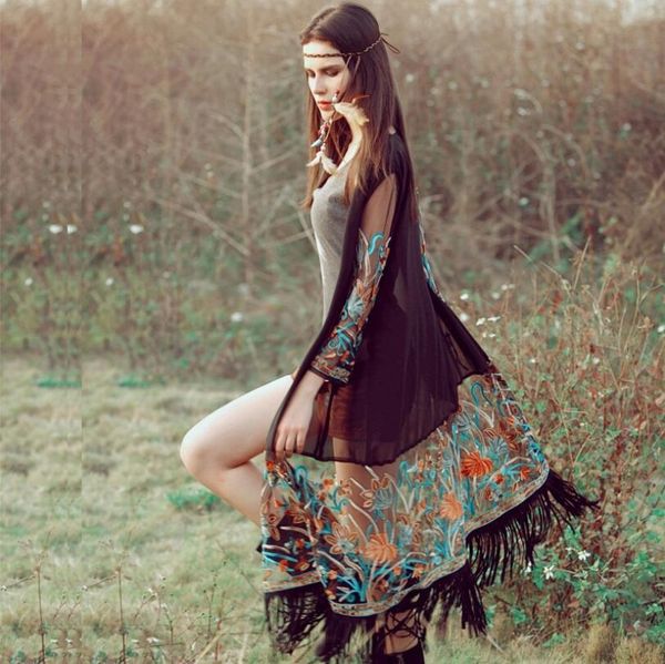 2021 new women will be embroidered fringe sun protection clothes chiffon kimono boho beach cardigans p1344 fb6f, Black
2021 new women will be embroidered fringe sun protection clothes chiffon kimono boho beach cardigans p1344 fb6f, Black