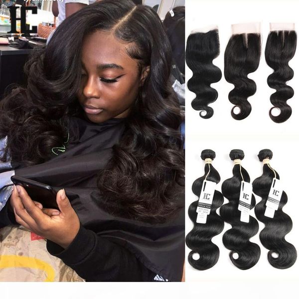 brazilian body wave 3 extension bundles with swiss lace closure unprocessed peruvian malaysian indian virgin human hair wefts dyeable, Black
brazilian body wave 3 extension bundles with swiss lace closure unprocessed peruvian malaysian indian virgin human hair wefts dyeable, Black