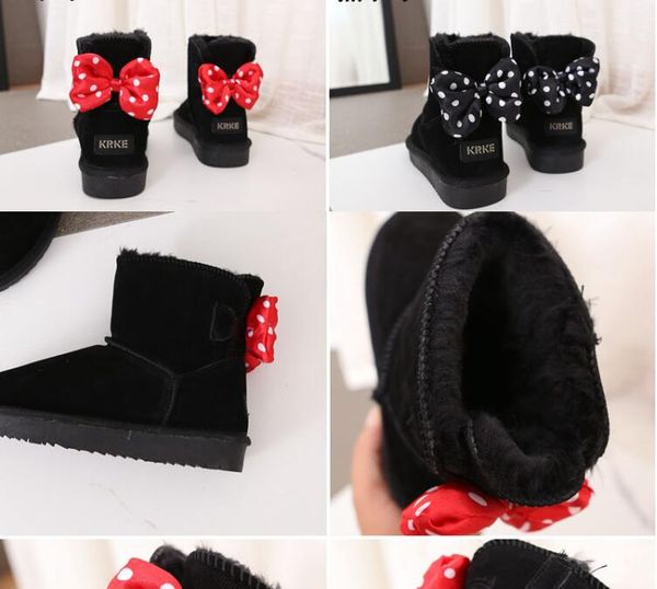 classic women kids winter boots real cow split leather women's and children's bailey bow snow boot, Black
classic women kids winter boots real cow split leather women's and children's bailey bow snow boot, Black