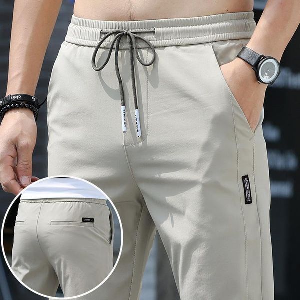 ice silk summer thin casual pants men clothing sweatpants sportwear elastic waist long trousers 2021 new, Black
ice silk summer thin casual pants men clothing sweatpants sportwear elastic waist long trousers 2021 new, Black