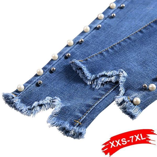 summer plus size skinny side pearl beading white wash capris jeans 4xl 5xl light blue women casual stretch denim pants trousers1
summer plus size skinny side pearl beading white wash capris jeans 4xl 5xl light blue women casual stretch denim pants trousers1
