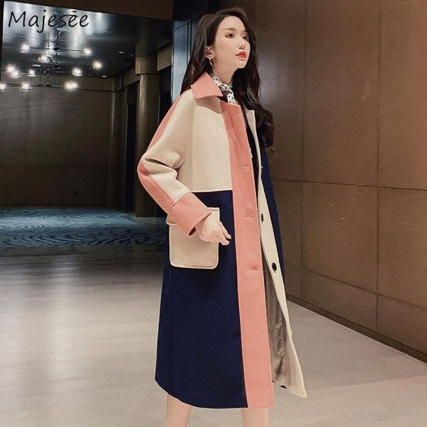 winter coat women all-match elegant big pockets womens patchwork sweet long casual females overcoat outwear korean style daily, Black
winter coat women all-match elegant big pockets womens patchwork sweet long casual females overcoat outwear korean style daily, Black