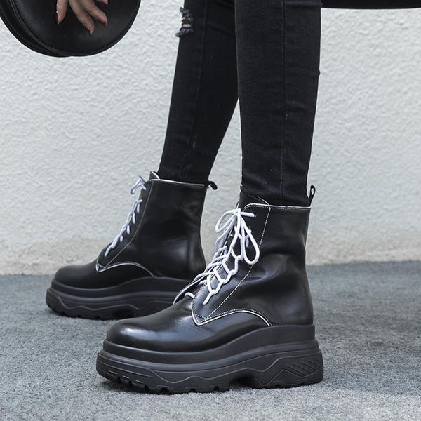 women ankle boots platform flat genuine leather boots women black white gray wedges punk lace up fashion ladies shoes1
women ankle boots platform flat genuine leather boots women black white gray wedges punk lace up fashion ladies shoes1