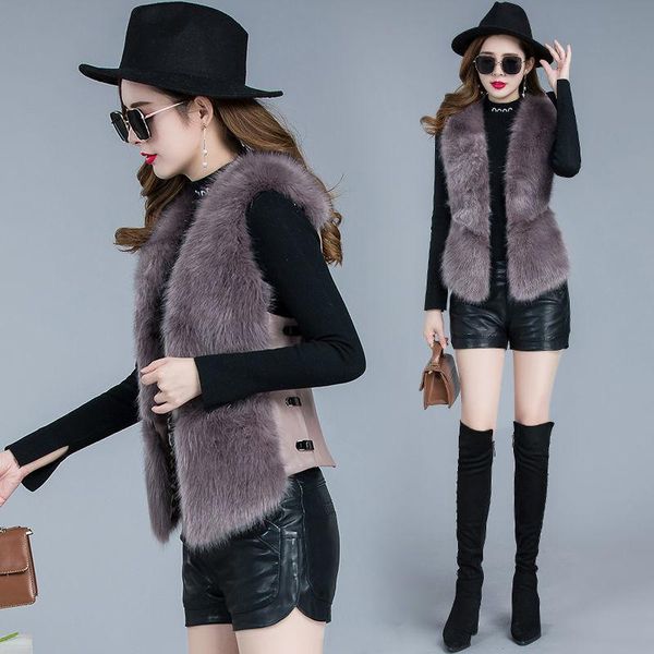women's fur & faux 2021 autumn winter thick warm vest women fashion v-neck short coat female waistcoat plus size 4xl, Black
women's fur & faux 2021 autumn winter thick warm vest women fashion v-neck short coat female waistcoat plus size 4xl, Black