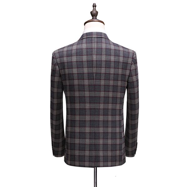 2021 Classic Dress Single-button Men's Business Suits 5TS9, White;black
