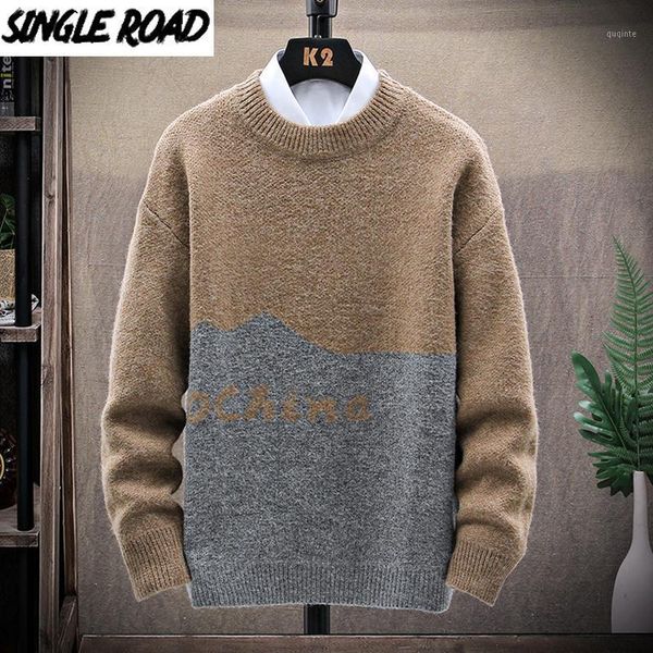 singleroad mens knitted sweater men 2020 winter patchwork sweaters pullover jumper harajuku korean causual khaki sweater men1, White;black
singleroad mens knitted sweater men 2020 winter patchwork sweaters pullover jumper harajuku korean causual khaki sweater men1, White;black