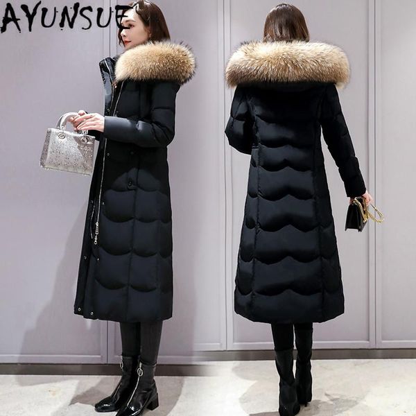 women's down & parkas ayunsue jacket winter coat female korean women coats fashion clothes real raccoon fur 2021 abrigo mujer, Black
women's down & parkas ayunsue jacket winter coat female korean women coats fashion clothes real raccoon fur 2021 abrigo mujer, Black