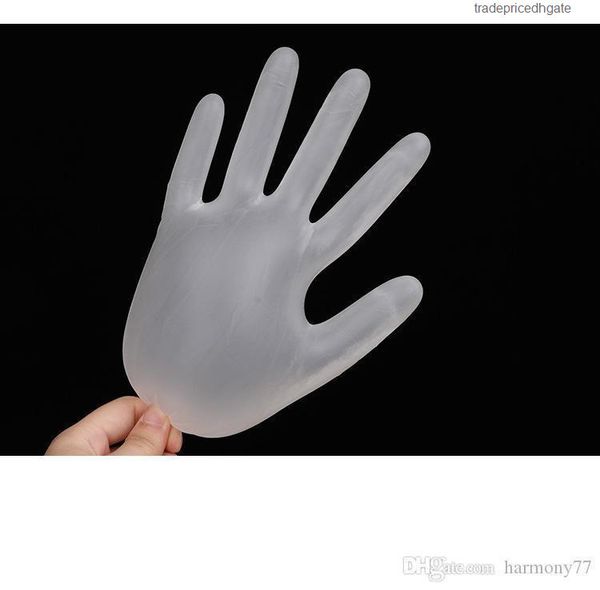 dhdisposable grade shipping disposable food rubber thickening check nitrile gloves no powder acid corrosion prevention