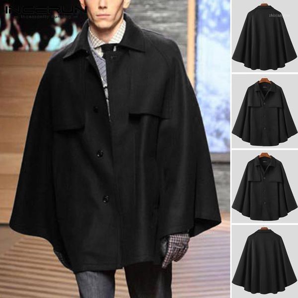 2021 autumn warm solid color overcoats jackets incerun mens fashion single breasted cloak capes man loose lapel neck ponchos 5xl1, Tan;black
2021 autumn warm solid color overcoats jackets incerun mens fashion single breasted cloak capes man loose lapel neck ponchos 5xl1, Tan;black