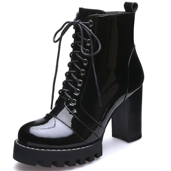 morazora 2020 quality genuine leather lace up autumn winter ankle for women platform high heels boots, Black;brown
morazora 2020 quality genuine leather lace up autumn winter ankle for women platform high heels boots, Black;brown
