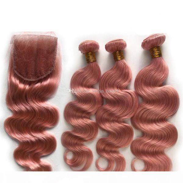 body wave virgin pink hair bundles with lace closure pink color body wave hair weft extension with lace closure 4pcs lot, Black;brown
body wave virgin pink hair bundles with lace closure pink color body wave hair weft extension with lace closure 4pcs lot, Black;brown
