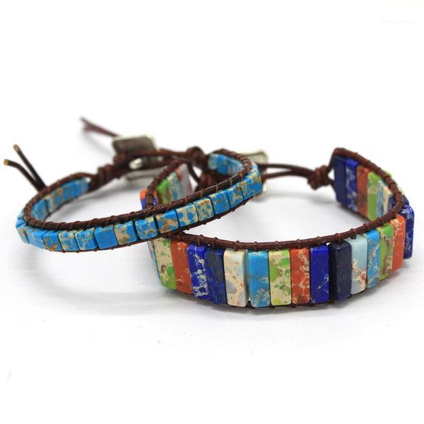 couple bracelets chakra bracelet jewelry diy handmade natural stone leather wrap fashion bracelet tube beads charm gifts1, Golden;silver
couple bracelets chakra bracelet jewelry diy handmade natural stone leather wrap fashion bracelet tube beads charm gifts1, Golden;silver
