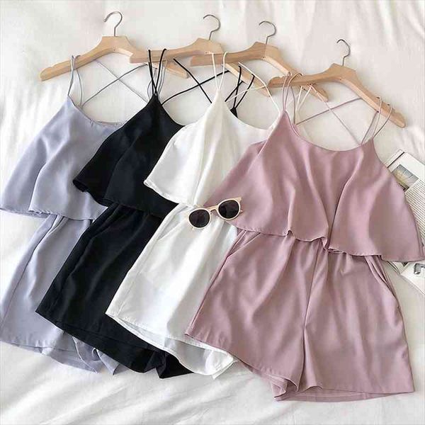 preppy style women spaghetti strap playsuits chic solid vintage elegant jumpsuits high waist wide leg bodysuits, Black;white
preppy style women spaghetti strap playsuits chic solid vintage elegant jumpsuits high waist wide leg bodysuits, Black;white