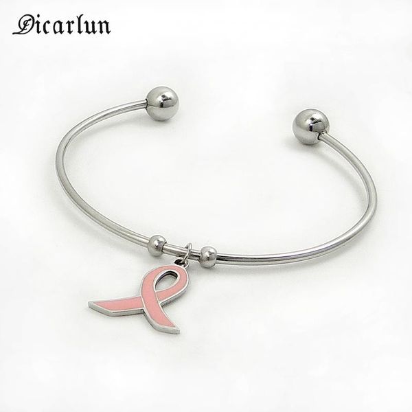 dicarlun pink ribbon bracelet breast cancer awareness charms jewelry stainless steel bead open bangle women pink ribbon pendant, Black
dicarlun pink ribbon bracelet breast cancer awareness charms jewelry stainless steel bead open bangle women pink ribbon pendant, Black