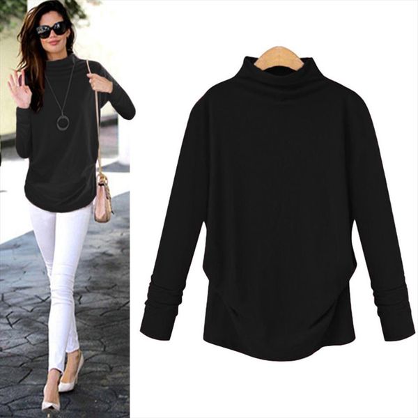 t shirt women turtleneck long sleeve cotton shirts solid casual plus size women summer female t shirts harajuku, White
t shirt women turtleneck long sleeve cotton shirts solid casual plus size women summer female t shirts harajuku, White