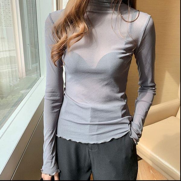 size 3xl girls mesh blouses shirts tees female autumn transparent full sleeve turtleneck thin blouse undershirts women, White
size 3xl girls mesh blouses shirts tees female autumn transparent full sleeve turtleneck thin blouse undershirts women, White