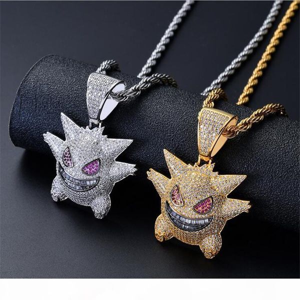gengar pendant necklace designer hip hop jewelry full rhinestone bling ice out gold silver necklaces with 24 inch chain for women men gift
gengar pendant necklace designer hip hop jewelry full rhinestone bling ice out gold silver necklaces with 24 inch chain for women men gift