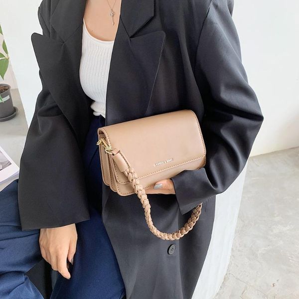 2020 new women's shoulder bags simple solid color pu leather female crossbody bag with woven shoulder strap black brown khaki
2020 new women's shoulder bags simple solid color pu leather female crossbody bag with woven shoulder strap black brown khaki