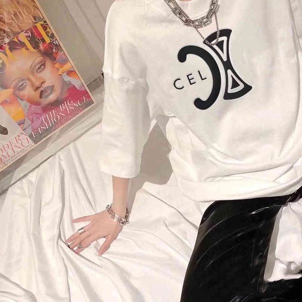 2022 factory wholesale new cel short t-shirt women's 3d three dimensional letter printing fashion summer round neck pullover half sleev, White
2022 factory wholesale new cel short t-shirt women's 3d three dimensional letter printing fashion summer round neck pullover half sleev, White