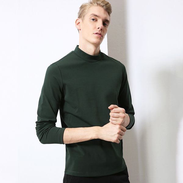 2020 brand new men's long-sleeved t-shirt collar elastic cotton slim shirt primer shirt men, White;black
2020 brand new men's long-sleeved t-shirt collar elastic cotton slim shirt primer shirt men, White;black