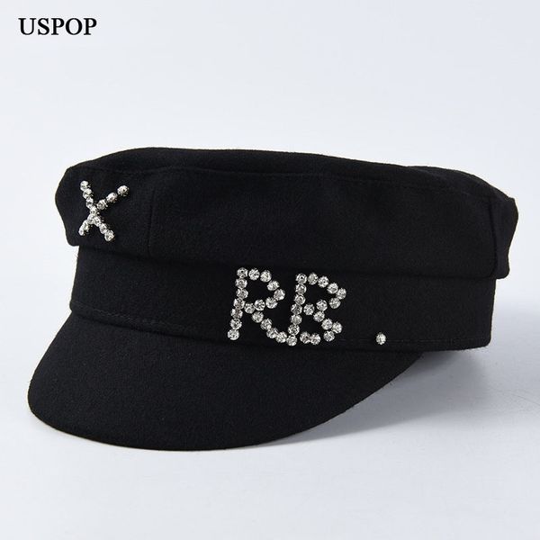 uspop new winter hats for women wool newsboy diamond letter thick flat visor military caps y200102, Blue;gray
uspop new winter hats for women wool newsboy diamond letter thick flat visor military caps y200102, Blue;gray