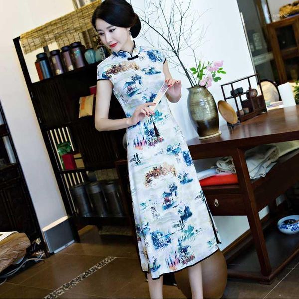 ethnic clothing retro short-sleeved printed dress women's mid-length daily fashion custom qipao cotton linen catwalk cheongsam1, Red
ethnic clothing retro short-sleeved printed dress women's mid-length daily fashion custom qipao cotton linen catwalk cheongsam1, Red