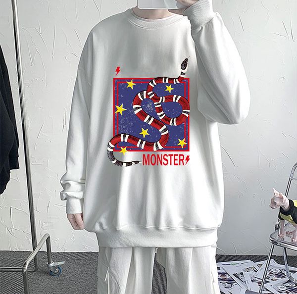 men sweatshirt stylish vintage cotton cozy sweatshirts 20ss mens womens autumn winter snake monster print sweat shirts, Black
men sweatshirt stylish vintage cotton cozy sweatshirts 20ss mens womens autumn winter snake monster print sweat shirts, Black