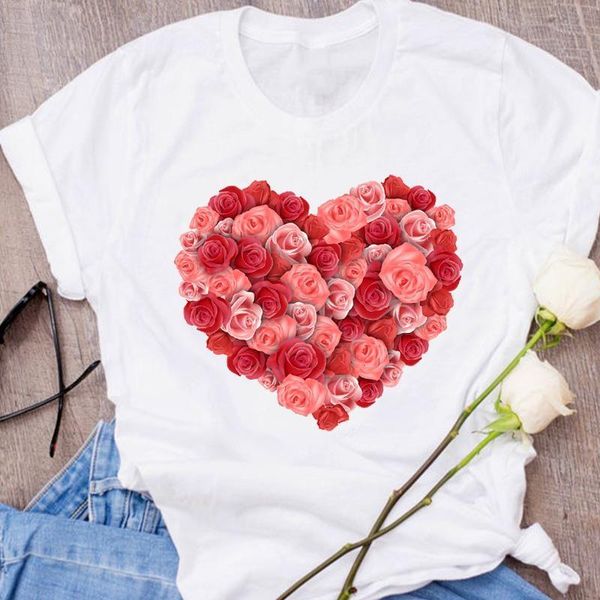 women graphic flower floral rose heart couple lover valentine 90s lady clothing female tees print t shirt womens t-shirt, White
women graphic flower floral rose heart couple lover valentine 90s lady clothing female tees print t shirt womens t-shirt, White