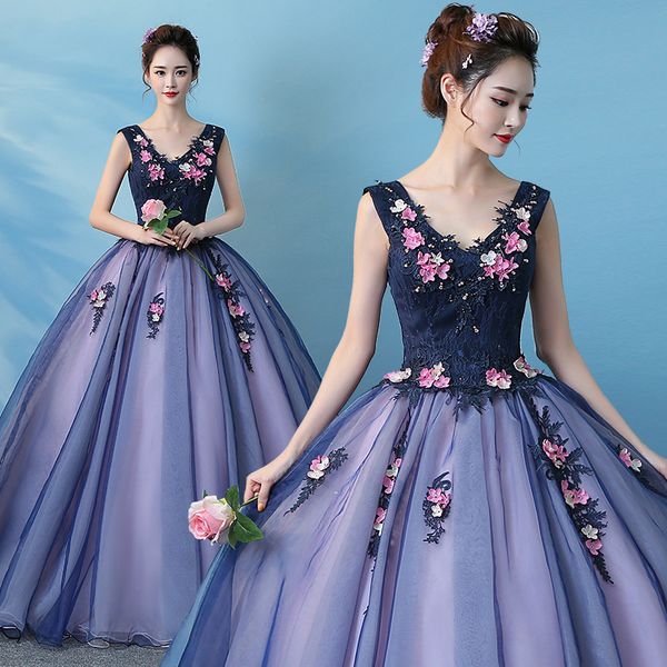 robe de soiree lace v-neck sleeveless beading luxury long ball gown evening dress famous appliques flowers party formal dress, Black;red
robe de soiree lace v-neck sleeveless beading luxury long ball gown evening dress famous appliques flowers party formal dress, Black;red