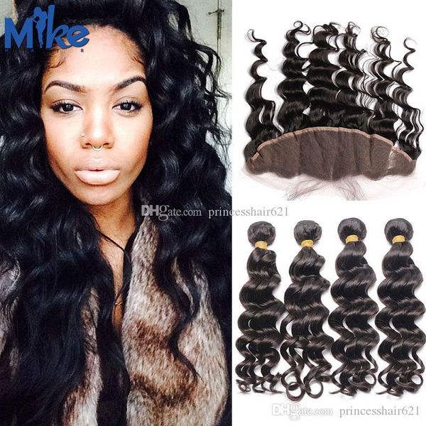 mikehair 13x4 ear to ear lace frontal with bundles 5pcs lot peruvian brazilian malaysian indian natural wave human hair weaves with frontals, Black;brown
mikehair 13x4 ear to ear lace frontal with bundles 5pcs lot peruvian brazilian malaysian indian natural wave human hair weaves with frontals, Black;brown