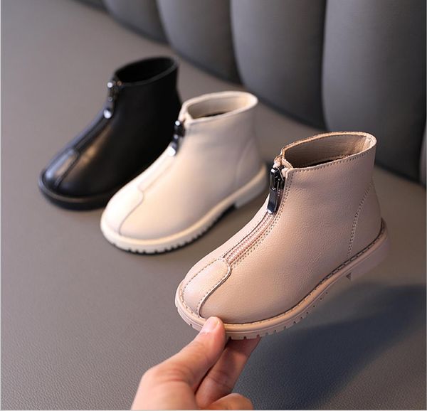 children' boots 2020 autumn and winter new children' leather front zipper boots baby soft bottom non-slip short boots, Black;grey
children' boots 2020 autumn and winter new children' leather front zipper boots baby soft bottom non-slip short boots, Black;grey