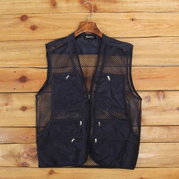 outdoor sports multi-pocket vest male breathable mesh fishing net vest correspondent tooling overalls cargo men1, Black;white
outdoor sports multi-pocket vest male breathable mesh fishing net vest correspondent tooling overalls cargo men1, Black;white