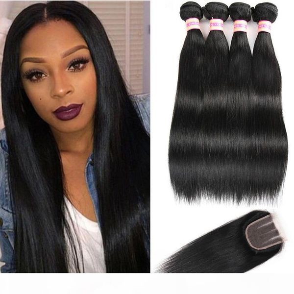 4 bundles with closure peruvian indian malaysian brazilian straight virgin hair with closure human hair bundle lace closure, Black
4 bundles with closure peruvian indian malaysian brazilian straight virgin hair with closure human hair bundle lace closure, Black