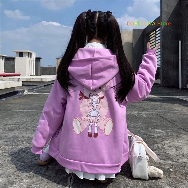 japanese spirng autumn women soft sister cuteplus velvet hoodie long sleeve hooded print student loose sweatshirt, Black
japanese spirng autumn women soft sister cuteplus velvet hoodie long sleeve hooded print student loose sweatshirt, Black