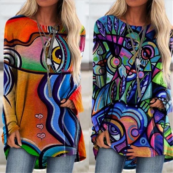 r40 harajuku blouse women plus size shirts funny graphic printed abstract art pullover o neck long sleeve shirts blouses, White
r40 harajuku blouse women plus size shirts funny graphic printed abstract art pullover o neck long sleeve shirts blouses, White
